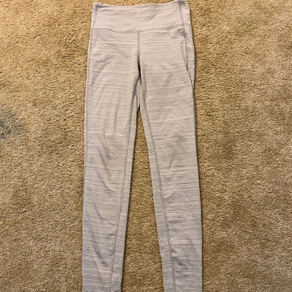 athleta gray striped leggings